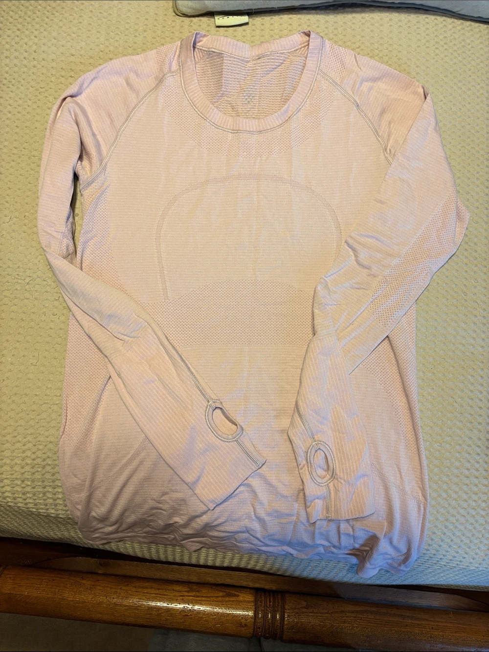 lululemon athletica Light Pink Long-Sleeve Performance Top